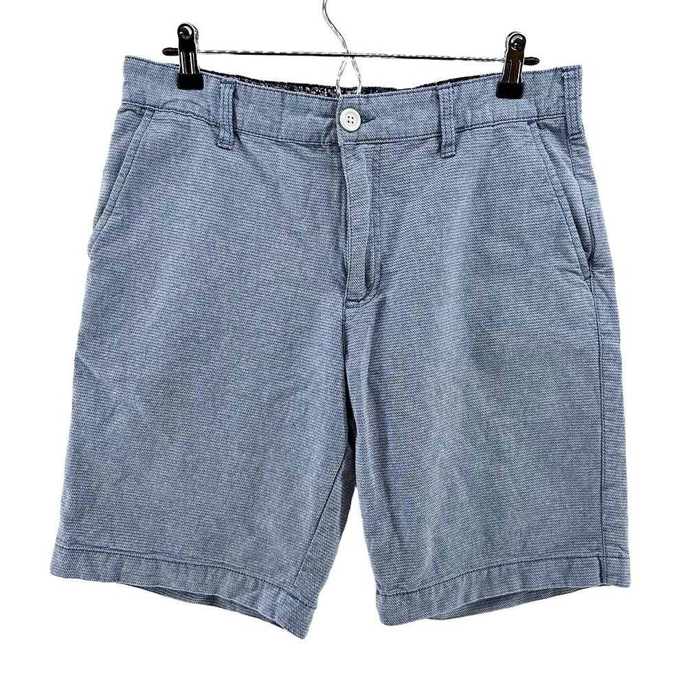 RETROFIT Men's Textured Cotton Golf Shorts •‎ 32 • blue, white • Summer preppy